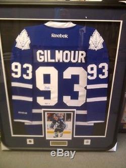 Autographed / Signed & Framed Doug Gilmour Hockey Jersey Toronto Maple Leafs