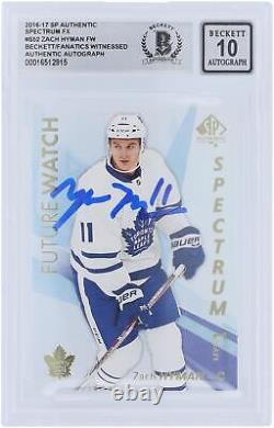 Autographed Zach Hyman Maple Leafs Hockey Slabbed Rookie Card Item#13265569 COA