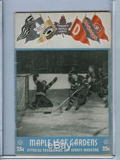 Bill Durnan/turk Broda Signed Vintage Toronto Maple Leafs Program Rare Autograph