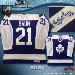 Bobby Baun Signed Toronto Maple Leafs Blue CCM Jersey