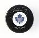 Borje Salming Signed Toronto Maple Leafs Logo Puck Inscribed Hof 96 (cojo Coa)