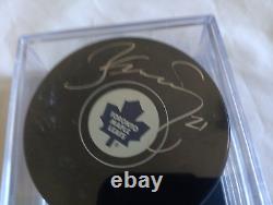 Borje Salming signed Toronto Maple Leafs NHL Hockey Puck WithCOA