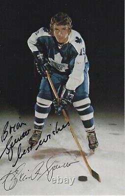 Brian Spencer Autographed Signed RARE Maple Leafs Team Issued Photo NHL withCOA