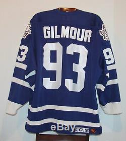 CCM 1993 Doug Gilmour Toronto Maple Leafs Road Blue Hockey Jersey Size 54