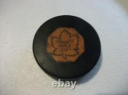 CCM Art Ross Converse Rubber Reverse Toronto Maple Leafs Game Puck 2226516 Pat