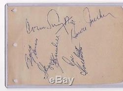 CONN SMYTHE SIGNED TORONTO MAPLE LEAFS AUTOGRAPH ALBUM PAGE with SKIPPY BURCHELL +