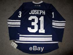 CURTIS JOSEPH Toronto Maple Leafs SIGNED Autographed JERSEY withBeckett BAS COA L