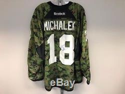 Camo Reebok Toronto Maple Leafs NHL Pro Stock Hockey Player Jersey 58 Michalek