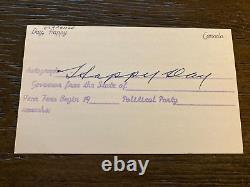 Clarence Happy Day Toronto Maple Leafs signed autographed Hockey 3x5 index card