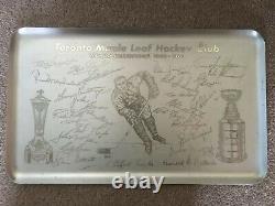 Collectible Toronto Maple Leaf Hockey Club Signed Tray