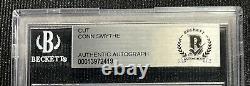 Conn Smythe Signed NHL Hof Totonto Maple Leafs Cut Beckett Authenticated 419