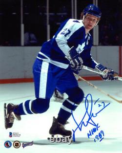 DARRYL SITTLER SIGNED 8x10 PHOTO + HOF 89 TORONTO MAPLE LEAFS LEGEND BECKETT BAS