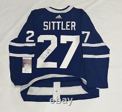 Darryl Sittler Signed Adidas Climalite Toronto Maple Leafs Jersey Jsa Coa