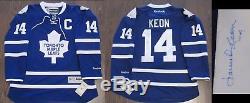 Dave Keon Signed Authentic Reebok Toronto Maple Leafs Licensed NHL Jersey + Coa