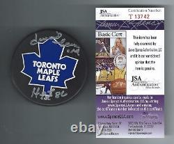 Dave Keon Signed & Inscribed Toronto Maple Leafs Ravens Athletic Puck JSA T13742