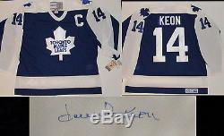 Dave Keon Signed Toronto Maple Leafs Captain Licensed Vintage Era Jersey Wth Coa