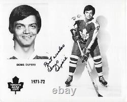 Denis Dupere Autographed Signed 8x10 RARE Maple Leafs Press Photo NHL withCOA