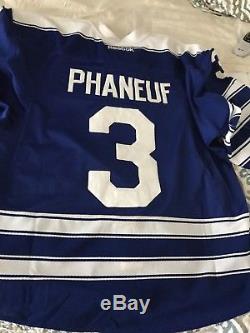 Dion Phaneuf game used Toronto Maple leafs tbtc hockey jersey price reduced