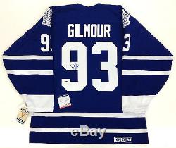 Doug Gilmour Signed Toronto Maple Leafs Vintage CCM Jersey Psa/dna Coa 1993 Era