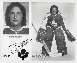 Dunc Wilson Autographed Signed 8x10 RARE Maple Leafs Press Photo NHL withCOA
