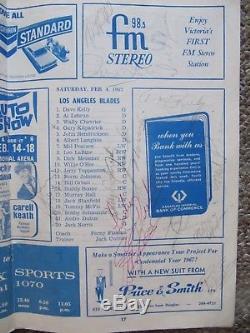 EIGHT 1966/67 Victoria Maple Leafs Programs. WHL. SIGNED! Toronto farm team
