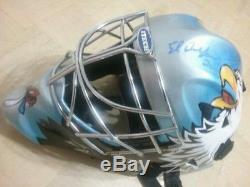 Ed Belfour autographed replica full sized goalie mask (Toronto Maple Leafs) coa