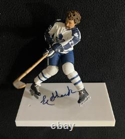 Eddie Shack Signed Toronto Maple Leafs Custom McFarlane Figure JSA COA