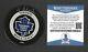 Eddie Shack Signed Toronto Maple Leafs Official Game Puck Beckett Coa
