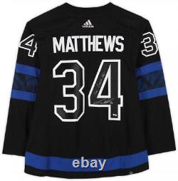 FRMD Auston Matthews Maple Leafs Alternate Adidas Auth Jersey withGo Leafs Go Insc
