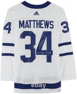 FRMD Auston Matthews Maple Leafs Signed Adidas Jersey with21/22 Richard Insc