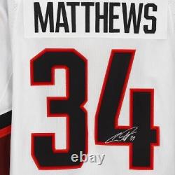 FRMD Auston Matthews Signed 2022 NHL All-Star Game White Adidas Authentic Jersey