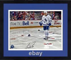 FRMD Auston Matthews Toronto Maple Leafs Signed 16x20 First NHL Hat Trick Photo