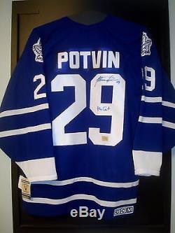 Felix Potvin Signed Toronto Maple Leafs CCM Vintage Style Jersey with The Cat