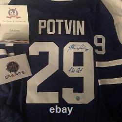 Felix The Cat Potvin Toronto Maple Leafs Autographed Fanatics Jersey AJ COA
