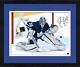 Framed Jack Campbell Toronto Maple Leafs Signed 16 X 20 Blue Save Photo