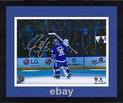 Framed Jack Campbell Toronto Maple Leafs Signed 8'' x 10'' Blue Salute Photo
