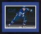 Framed Travis Dermott Maple Leafs Signed 16 X 20 Skating Photo & Insc 23/23