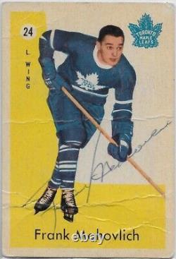 Frank Mahovlich Signed 1959-60 Parkhurst Toronto Maple Leafs Vintage Card #24
