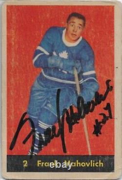 Frank Mahovlich Signed 1960-61 Parkhurst Toronto Maple Leafs Vintage Card #2