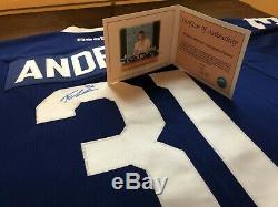 Frederik Andersen Signed/Autographed Toronto Maple Leafs Jersey with COA