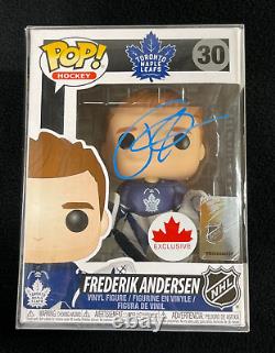 Frederik Andersen Signed Toronto Maple Leafs Funko Pop Figure JSA COA Hurricanes