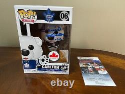 Funko Pop Hockey Toronto Maple Leafs Carlton #06 Dave Keon Signed- JSA RARE