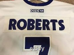 GARY ROBERTS 01'02 White Toronto Maple Leafs NHL Game Worn Used Jersey COA