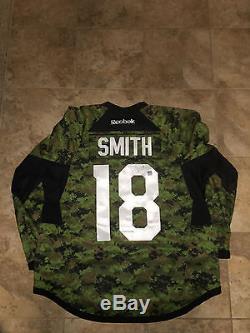 Game Used 2017 Toronto Maple Leafs Canadian Armed Forces Jersey Ben Smith