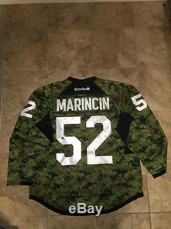 Game Used 2017 Toronto Maple Leafs Canadian Armed Forces Jersey Martin Marincin