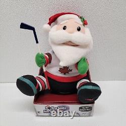 Gemmy Hockey Dancing Santa Christmas Plush Toronto Maple Leafs