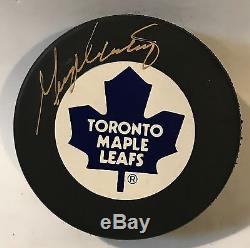 George Armstrong Autograph Signed Hockey Puck Auto Toronto Maple Leafs Official