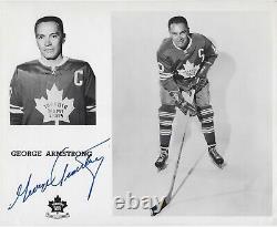 George Armstrong Autographed Signed 8x10 RARE Maple Leafs Press Photo NHL withCOA