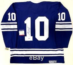 George Armstrong Signed Toronto Maple Leafs CCM Vintage Jersey Psa Coa L77890