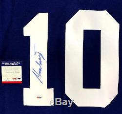 George Armstrong Signed Toronto Maple Leafs CCM Vintage Jersey Psa Coa L77890